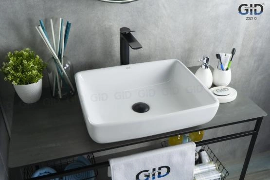 Раковина Gid N9132 49x39 на столешницу белая