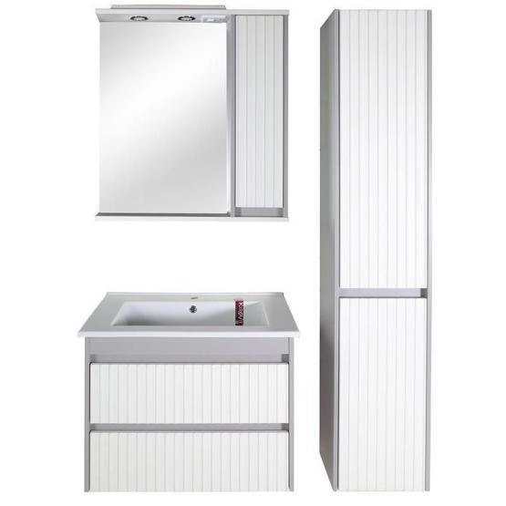 Тумба ASB-Mebel Мирано 75 Слоновая кость/Шиншилла серая