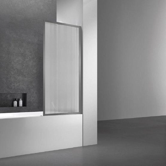 Душевая шторка Vincea VSB-41700FLGM, 700*1400, вороненая сталь, стекло рифленое