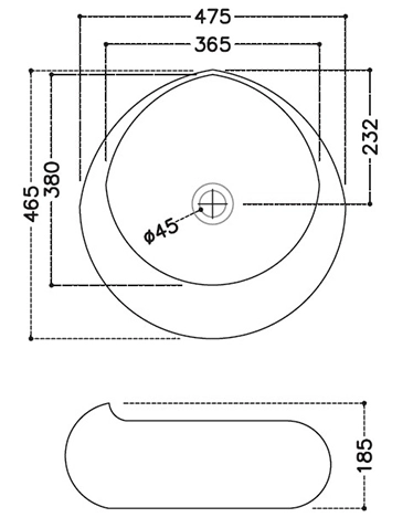 Раковина Jaquar JDS JDS-WHT-25903 47 см на столешницу