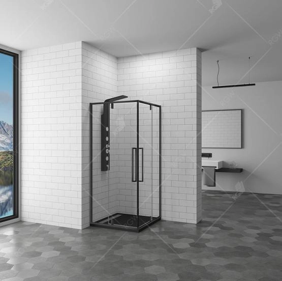 Душевой уголок RGW Stilvoll SV-33B 80x80 стекло прозрачное/профиль черный 06323388-14