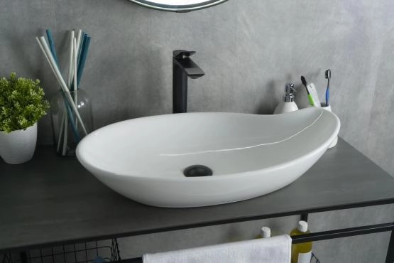 Раковина Gid N9052 65x38 на столешницу белая