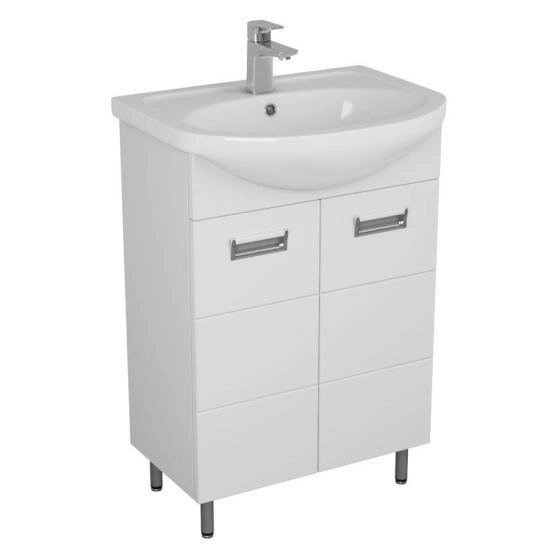 Тумба UNCORIA Рейн 55 белая, под умывальник Уют белая