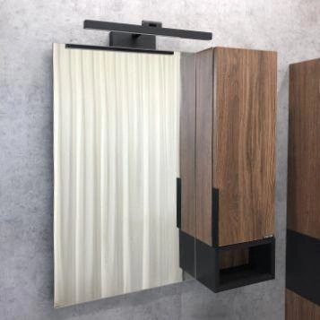 Зеркало шкаф Comforty Штутгарт-75 дуб тёмно-коричневый