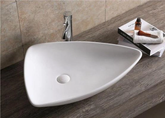 Раковина Cerutti SPA CR7014 накладная, белая, асимметричная 690х370х130