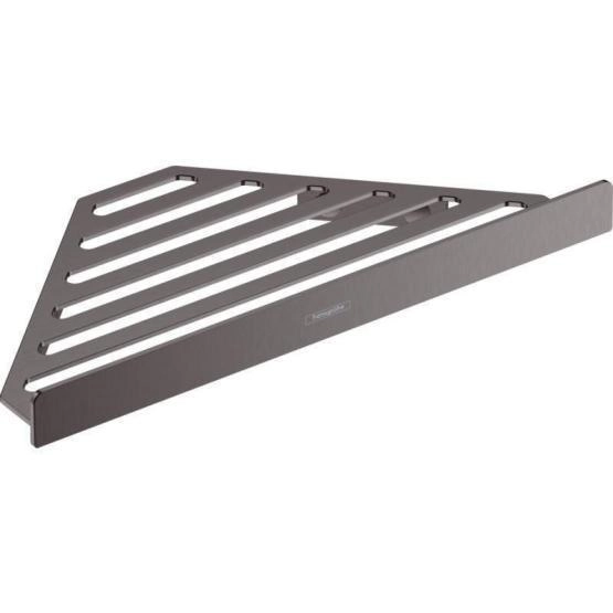 полочка-решеткаУгловая корзинка Hansgrohe 41741340 AddStoris шлифованный черный хром