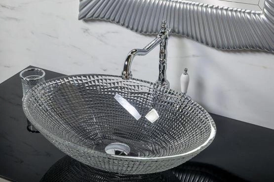 Раковина хрустальная Boheme прозрачная овальная 813