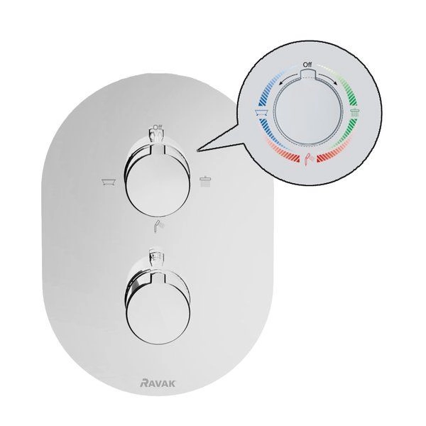 Cмеситель Ravak X070075 термостатический скрытого монтажа для R-box multi, 3 вывода