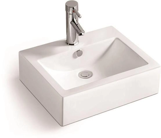 Раковина SantiLine SL-1005 52,5x42 на столешницу керамическая Белый