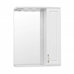 Зеркальный шкаф Style Line Elfante Олеандр-2 65/С с подсветкой, белый