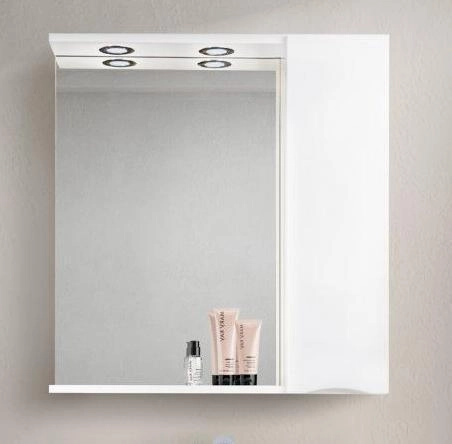 Шкаф Belbagno MARINO Bianco Lucido зеркальный подвесной с подсветкой, правосторонний MARINO-SPC-800/750-1A-BL-P-R