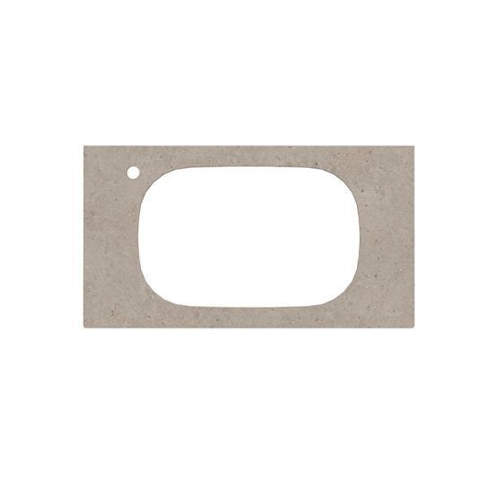 Kerama Marazzi Magica Столешница из керамогранита для встраиваемых раковин сверху Риккарди 90см, с 1 отв., цвет: бежевый матовый