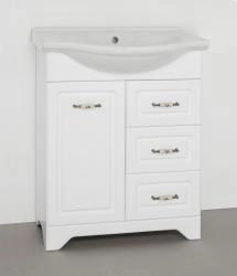 Тумба под раковину Style Line Elfante Олеандр-2 65 (3 ящ.) напольная с ящиками, белая