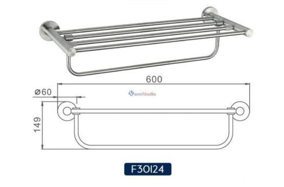 F30124 Frap Полка с полотенцедержателем