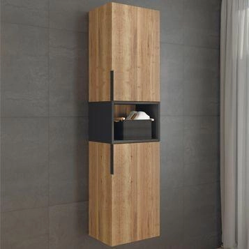 Шкаф-колонна Comforty Штутгарт-40 дуб тёмно-коричневый