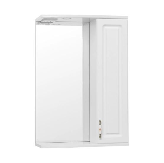 Зеркальный шкаф Style Line Elfante Олеандр-2 55/С с подсветкой, белый