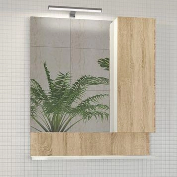 Зеркало шкаф Comforty Рига-70 дуб сонома