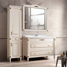 Зеркало Belux Империя В 105 Слоновая кость без подсветки