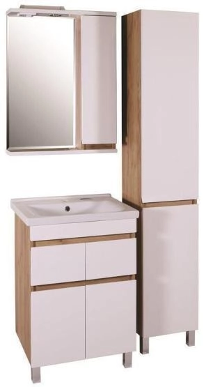 Тумба ASB-Mebel Марко 60-2.2 напольная белый/дуб золотой