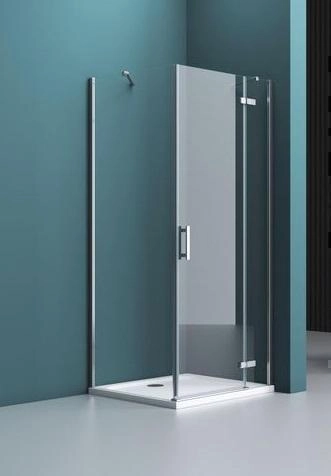 Душевой уголок BelBagno KRAFT 100x90 прозрачное стекло 6 мм профиль хром KRAFT-AH-12-100/90-C-Cr-R