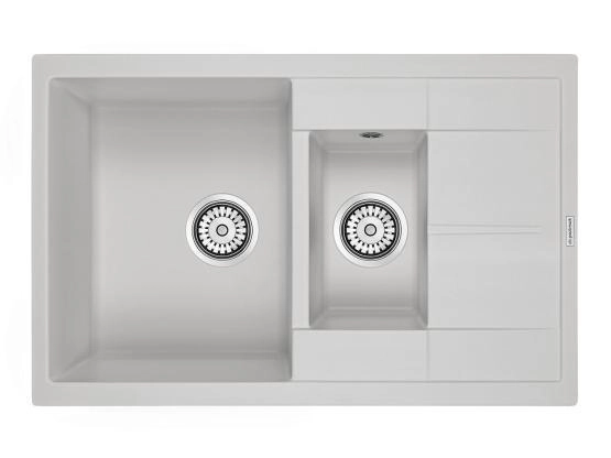 Мойка для кухни Paulmark FESTE, PM237850-WH, белый, 775х495 мм