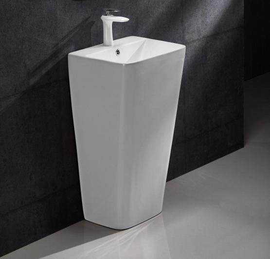 Раковина Ceramalux G-302 напольная моноблок 44x38 см