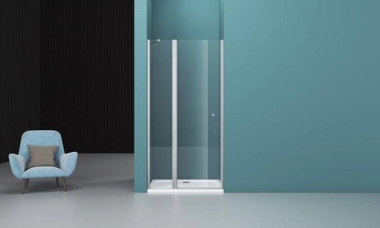 Душевая дверь BelBagno ETNA 100 прозрачное стекло 6 мм профиль хром ETNA-B-12-60/40-C-Cr