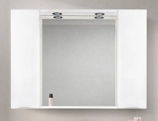 Шкаф Belbagno MARINO Bianco Lucido зеркальный подвесной с подсветкой MARINO-SPC-1200/750-2A-BL-P