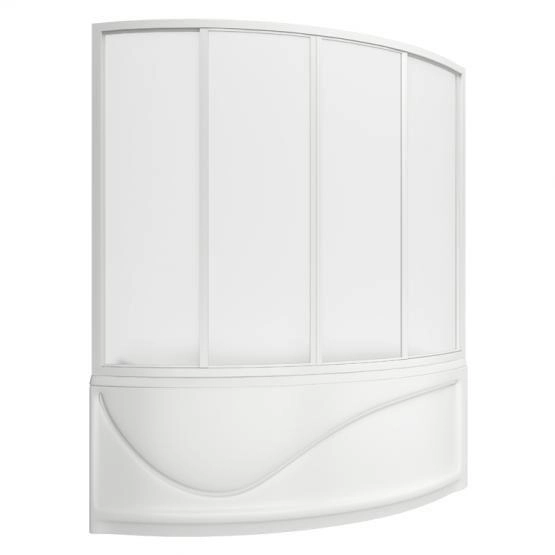 Шторка для ванны Bas Николь 1700*1450 (4 ств.пластик)