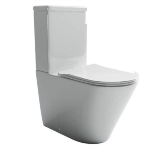 Напольный пристенный унитаз Highlight Rimless