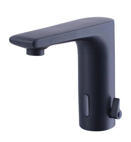 Электронный смеситель beWash Photocell BWAM1BS8039 для раковины черный, 220В/6В