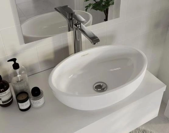 Раковина Sanita luxe Ringo на столешницу 530х340х150 мм RNGSLWB01C