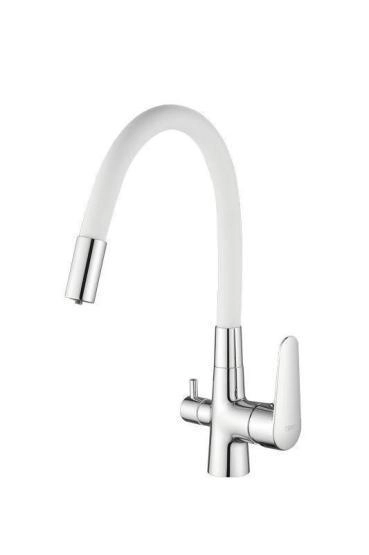 Смеситель для кухонной мойки ESKO Coral CL 03 W хром белый