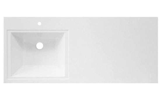 Раковина Белый из литьевого мрамора, левосторонняя, 1203x480x156 BB1200/480-LV-MR-L