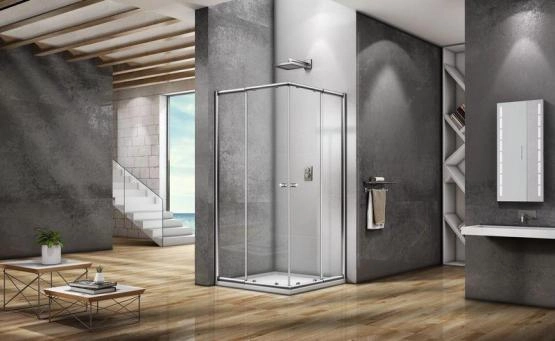 Душевой уголок GOOD DOOR LIRA CR-80-C-CH 80x90 прозрачное