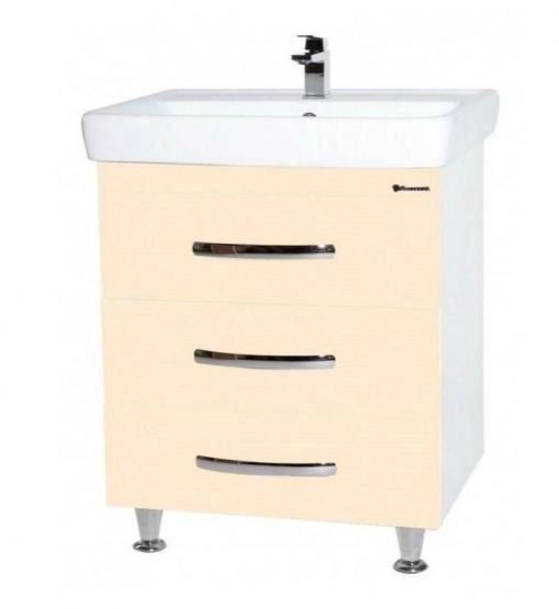 Тумба под раковину Bellezza Рокко 80 напольная с 3 ящ. (Тигода) бежевая