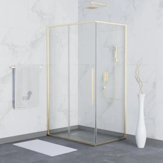 Душевой уголок RGW SV-42G Stilvoll 90x100 Золото Brush прозрачное