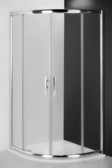 Душевой уголок Roltechnik PXR2N/1000 100x100 радиусный h-200 стекло прозрачное профиль хром