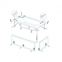 Универсальный установочный Cezares CZR-SCR-FIX-3-KIT комплект для 3-й панели