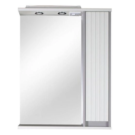 Зеркало ASB-Mebel Мирано 75 ПРАВОЕ Слоновая кость/Шиншилла серая