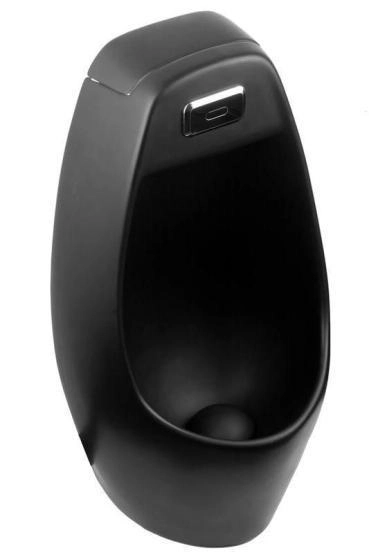 Писсуар сенсорный Gid Q9504bm подвесной выпуск горизонтальный Черный матовый