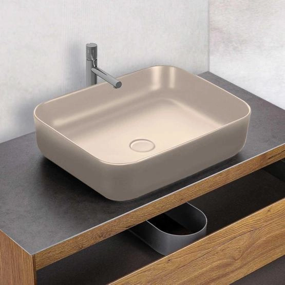 Раковина Vincea VBS-105MC, 500*390*130, накладная, цвет капучино матовый фарфор