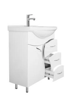 Тумба Style Line Амелия 75 (3 ящ.) с раковиной Байкал 75