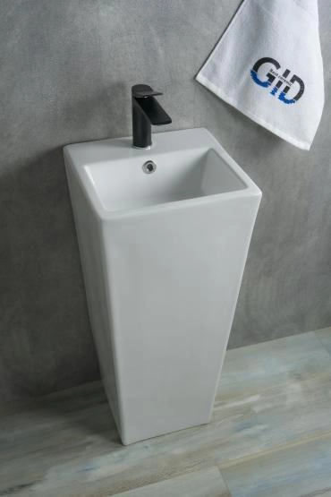 Раковина моноблок Gid Nb147 34x33 напольная белая