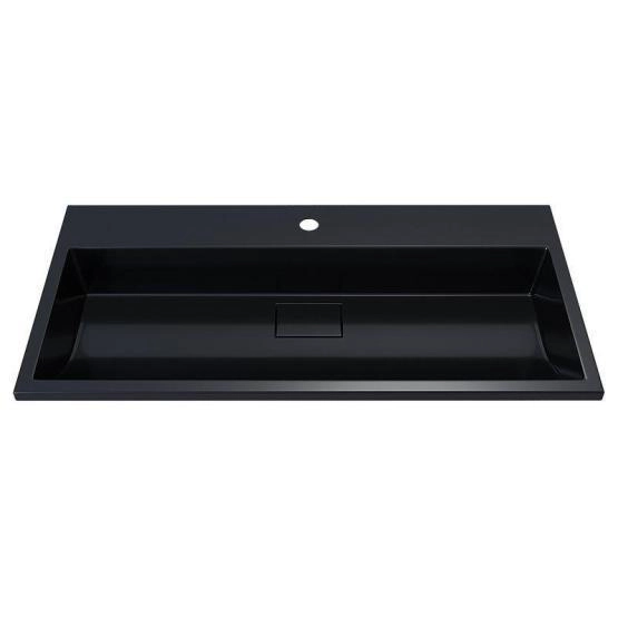 Раковина для ванной Uperwood Barsa 90 см, черная глянцевая