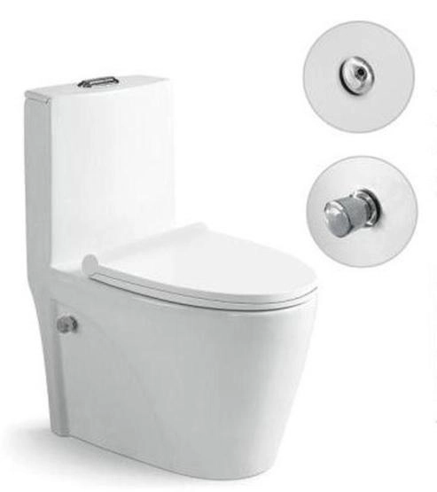 Унитаз напольный SantiLine SL-5012SM-BD моноблок, с встроенным смесителем и функцией биде сиденье микролифт