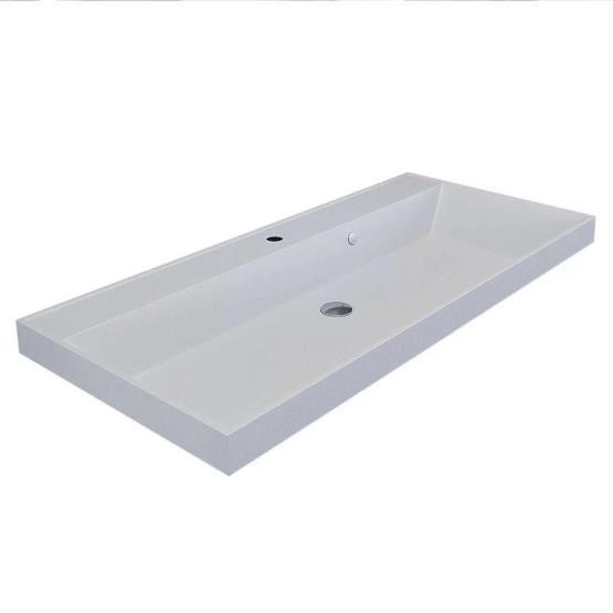 Раковина кварцевая Uperwood Classic Quartz 100 см, белая матовая, жасмин