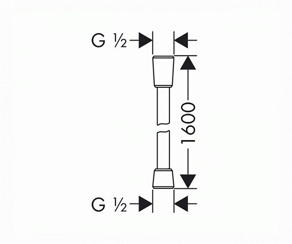 Душевой шланг Hansgrohe Axor Starck 1,60 м 28286000 хром