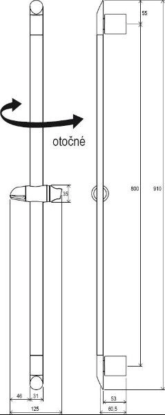 Ravak душевой держатель подвижный 90 см X07P014