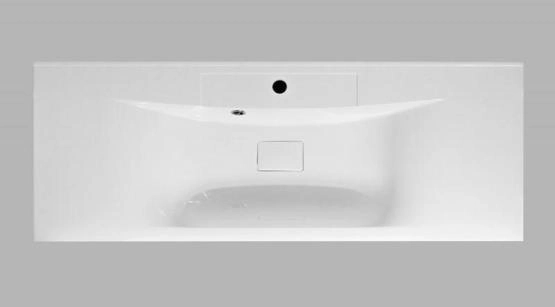 Раковина из искусственного мрамора, 1200x450x150 Белый BB1200/450-LV-MR-PR